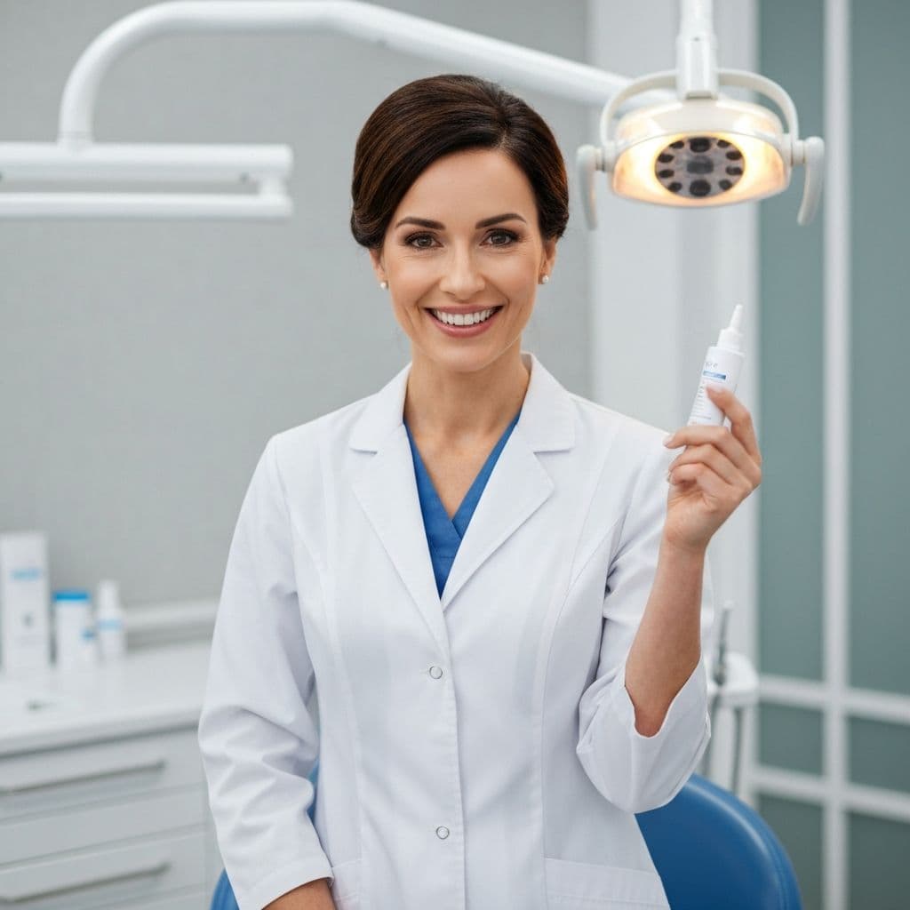 Dentista aprovando o clareador HiSmile V34